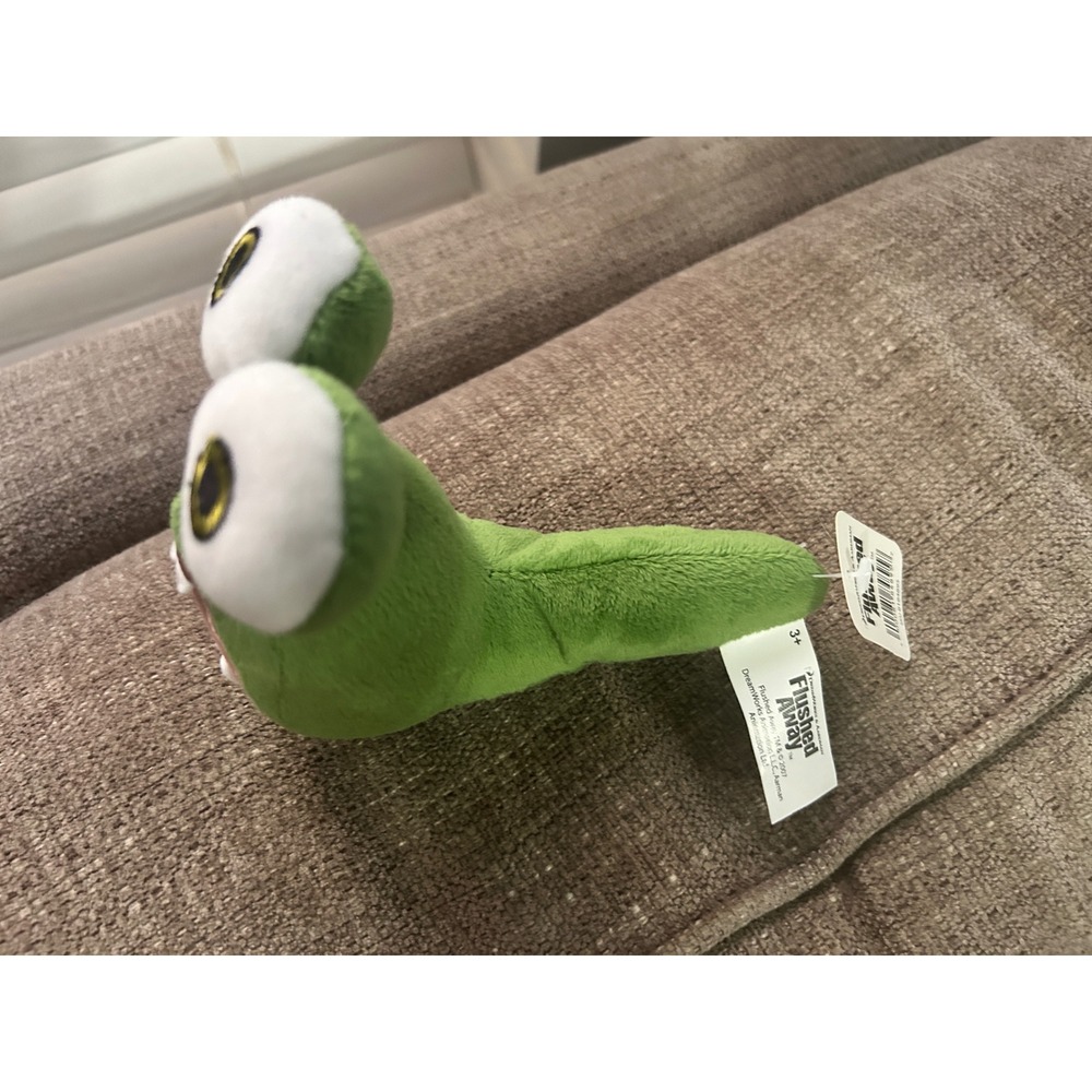 DreamWorks Flushed Away Slug Plush Green Screaming Slug Toy NWT 2007 Aardman - Picture 3 of 6